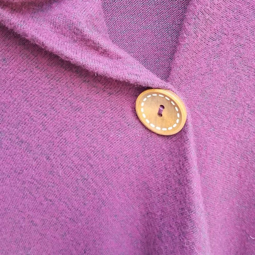 Cherish Burgundy One Button Open Front Cardigan size Medium - Picture 5 of 9